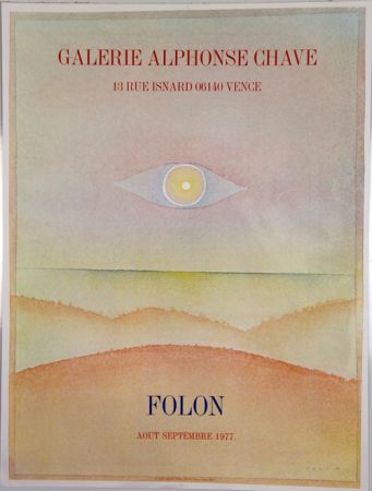 Lithographie Folon - Galerie  Alphonse Chave