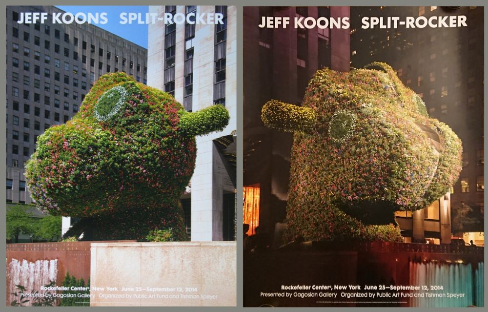 Affiche Koons - '' Galerie Gagosian '' NYC