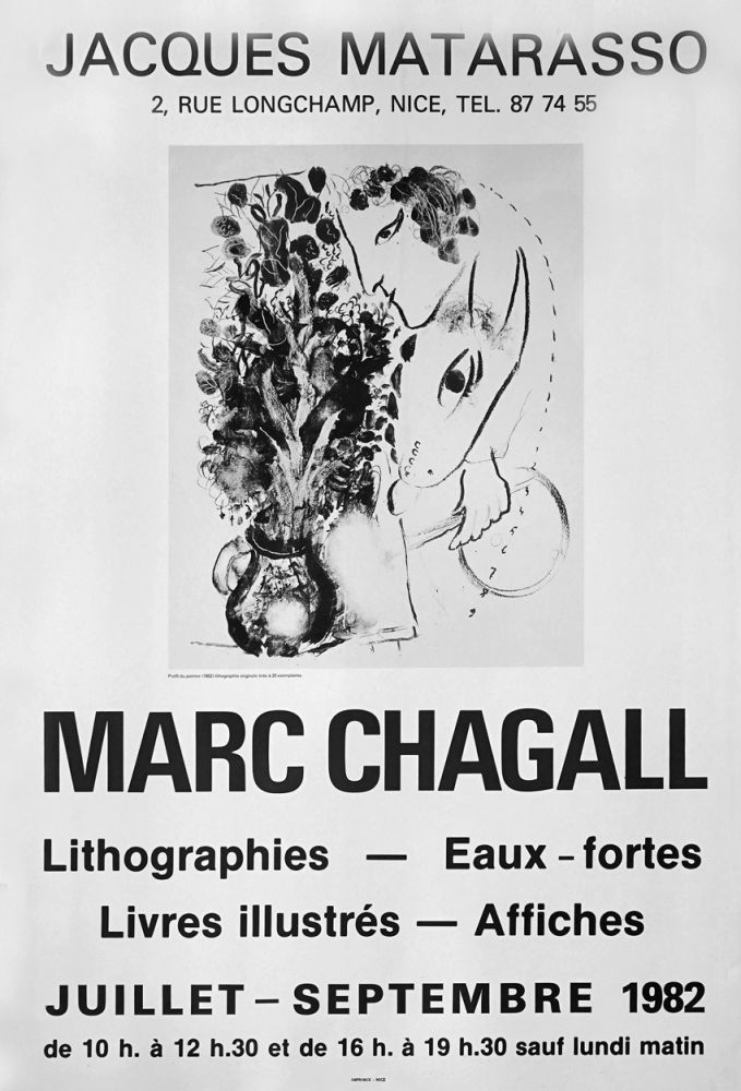 Affiche Chagall - '' Galerie Matarasso ''