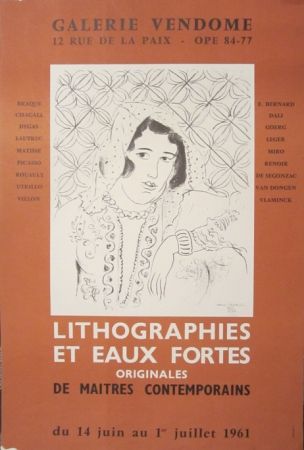 Aucune Technique Matisse - Galerie Vendome, Lithographies et Eaux Fortes