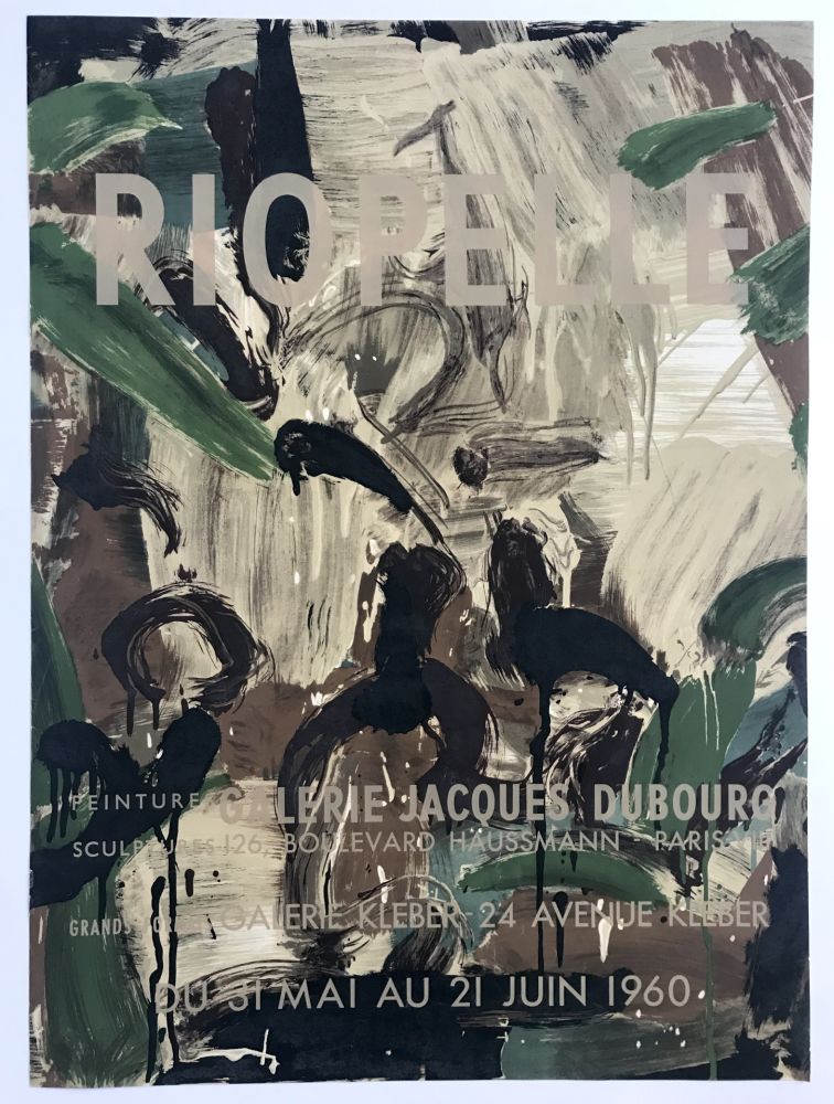 Affiche Riopelle - Galeries Jacques Dubourg & Kléber