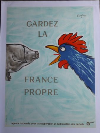 Affiche Savignac - Gardez la France propre