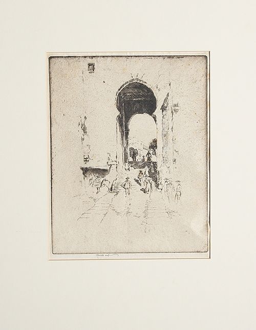 Gravure Pennell - Gate of Zocodover, Toledo