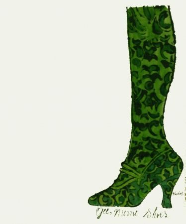 Lithographie Warhol - Gee, Merrie Shoes (Green)