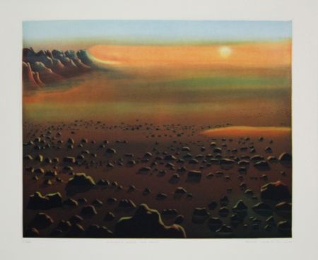Eau-Forte Et Aquatinte Maibaum - Genesis:  Wüste und Sonne