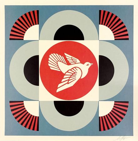 Lithographie Fairey - Geometric Dove (Blue)