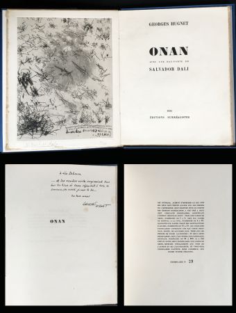 Livre Illustré Dali - Georges Hugnet : ONAN. 1 gravure originale signée (1934)