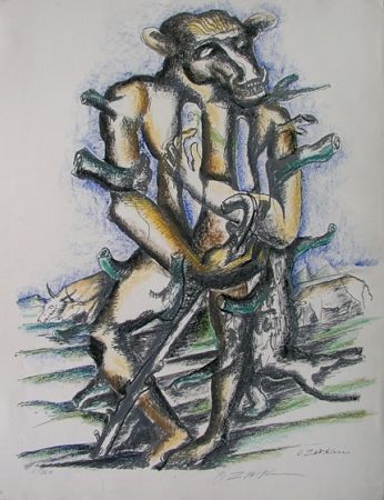 Lithographie Zadkine - Gerion