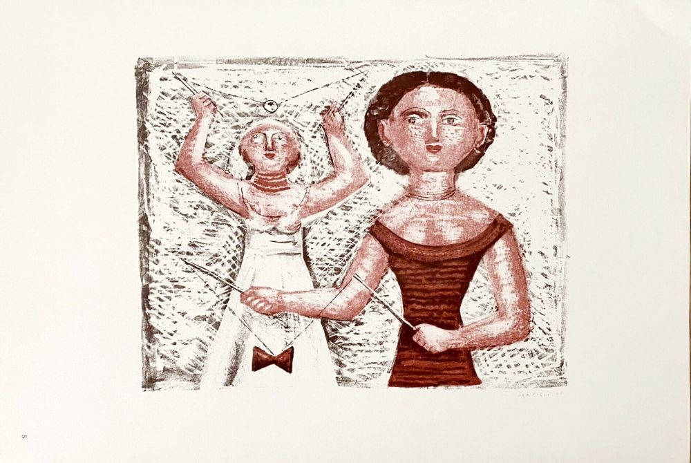 Lithographie Campigli (After) - Gioco Del Diabolo