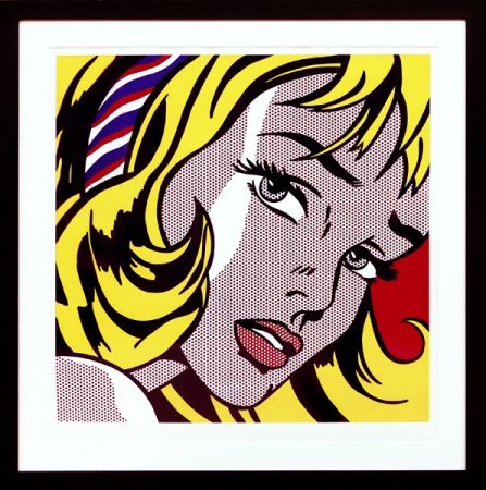 Sérigraphie Lichtenstein - Girl with Hair Ribbon