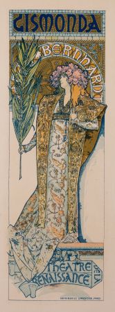 Lithographie Mucha - Gismonda