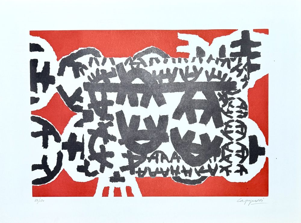 Aucune Technique Capogrossi - Giuseppe Capogrossi (1900–1972) - Linocut on paper - 1958