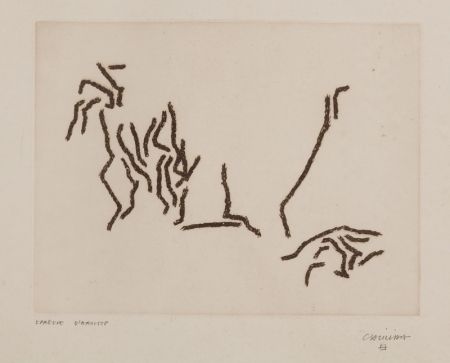 Gravure Chillida - Glissement de Limites (First print)