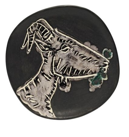 Céramique Picasso - Goat’s head in profile 