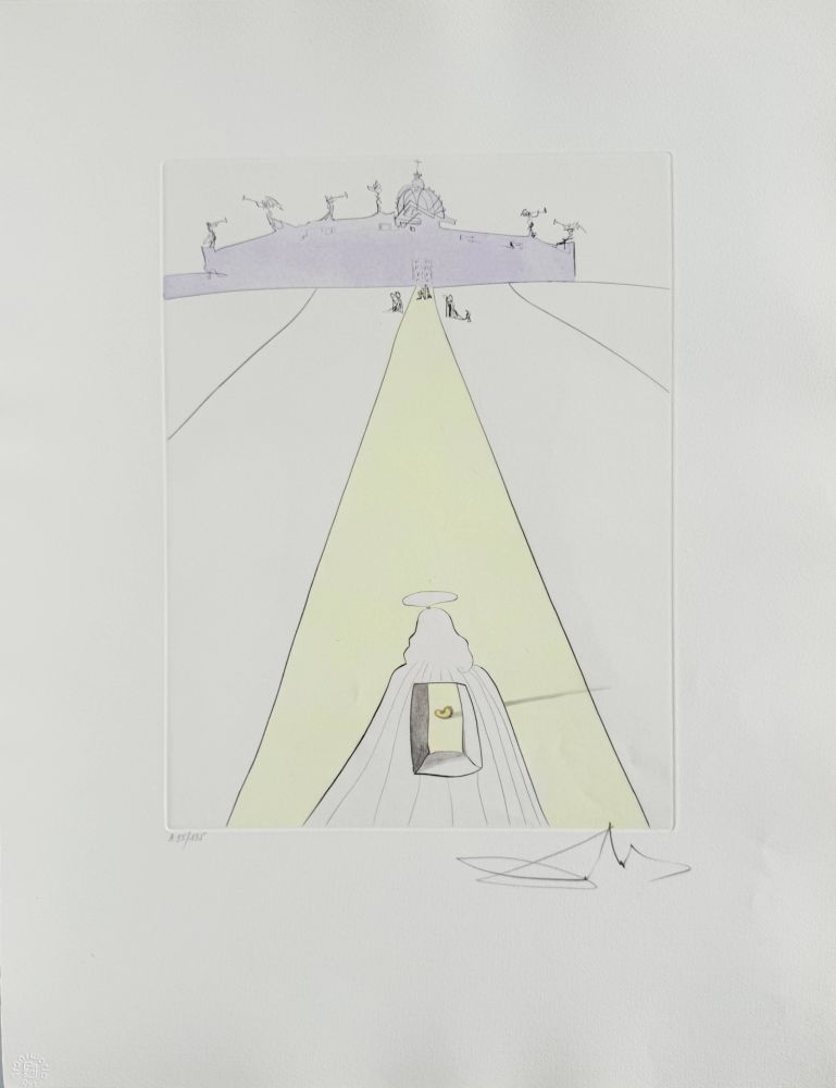Eau-Forte Dali - God, Time, Space, and the Pope