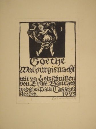 Gravure Sur Bois Barlach - GOETHE, J. W. von. Walpurgisnacht.