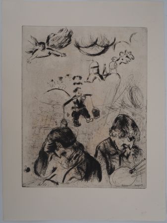 Gravure Chagall - Gogol et Chagall