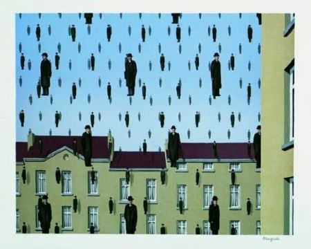 Lithographie Magritte - Golconde, 1953