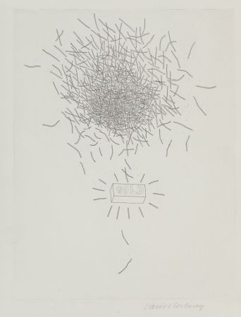 Gravure Hockney - Gold