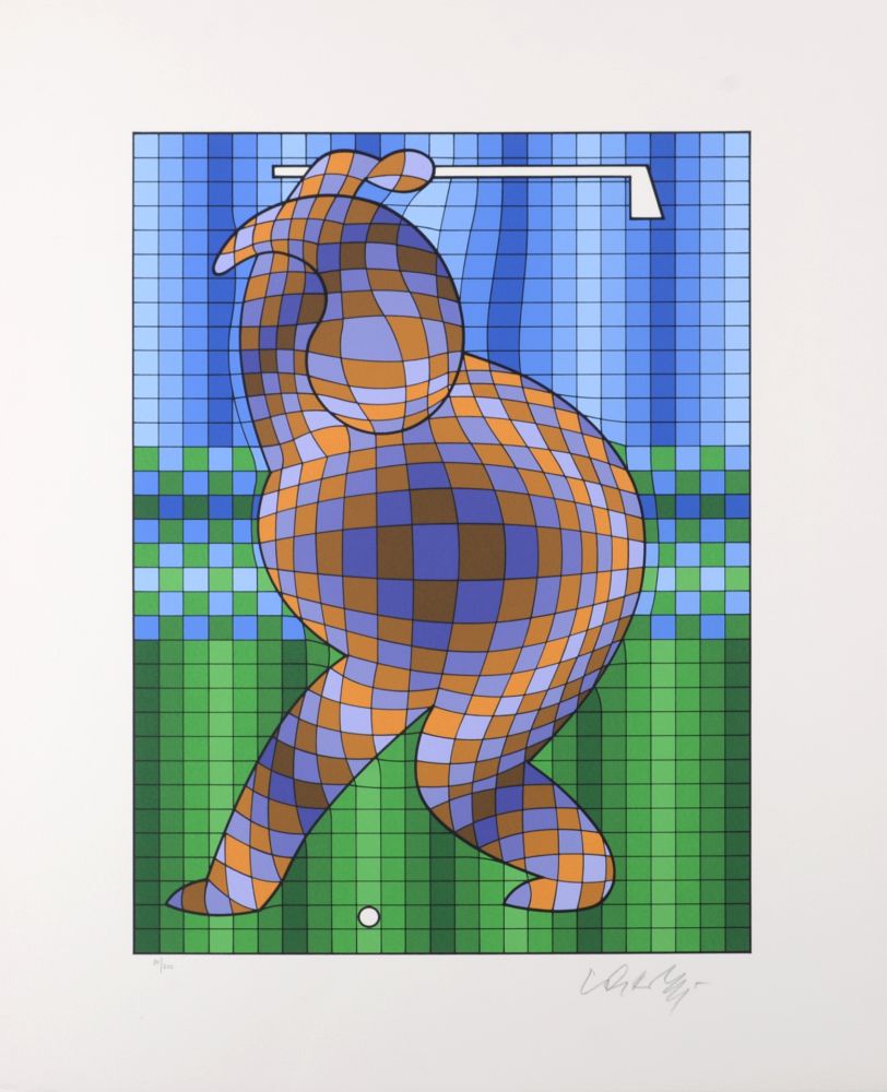 Sérigraphie Vasarely - Golf, 1980 - Hand-signed!