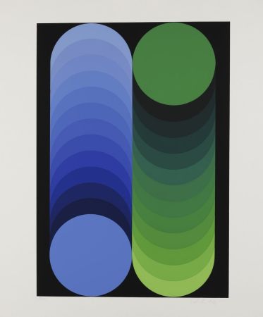 Sérigraphie Vasarely - Gordes Kidio