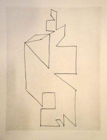 Gravure Vasarely - Gordes Synthèse