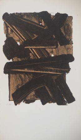 Lithographie Soulages - Gouache 13