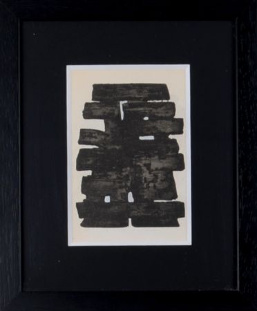 Pochoir Soulages (After) - Gouaches et gravures (A), 1957 - Framed!