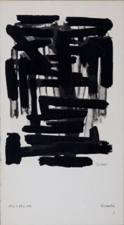 Lithographie Soulages (After) - Gouaches et gravures (C), 1957
