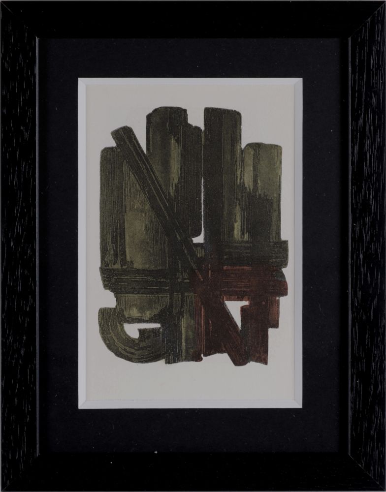 Pochoir Soulages (After) - Gouaches et gravures (I) - Framed!