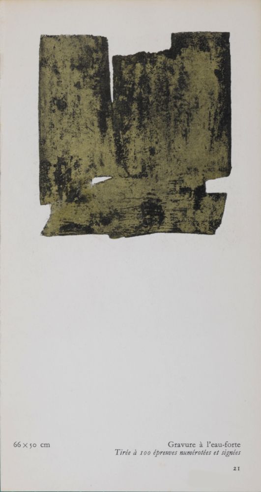 Lithographie Soulages (After) - Gouaches et gravures (I), 1957
