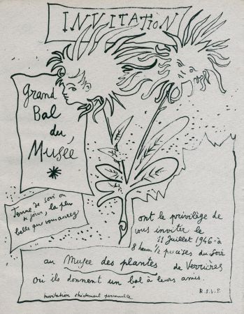 Lithographie Cocteau - Grand Bal du Musée