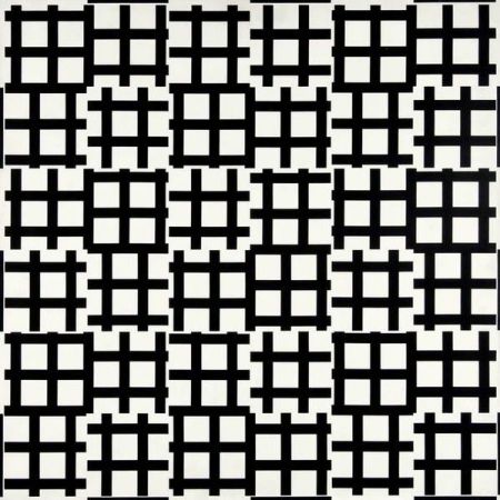 Lithographie Morellet - Grand tirets 0° 90°