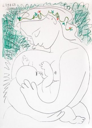 Lithographie Picasso - Grande Maternité