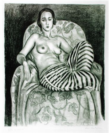 Lithographie Matisse - Grande odalisque à la culotte bayadère