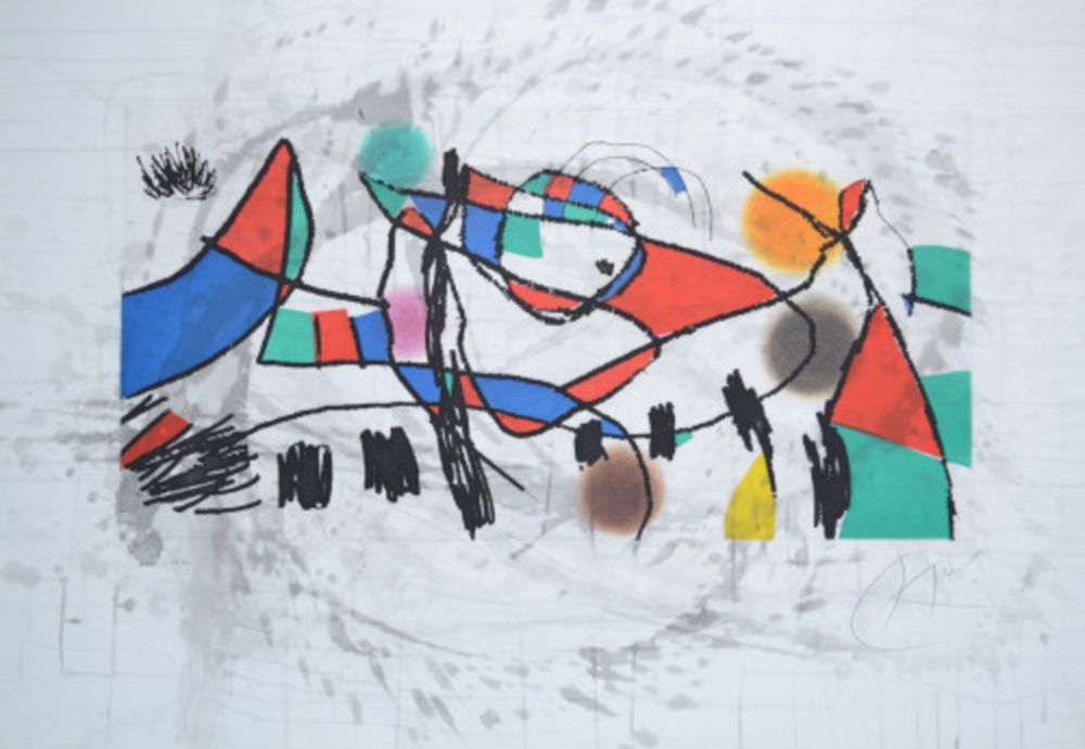 Gravure Miró - Gravure Pour Un Exposition - D606