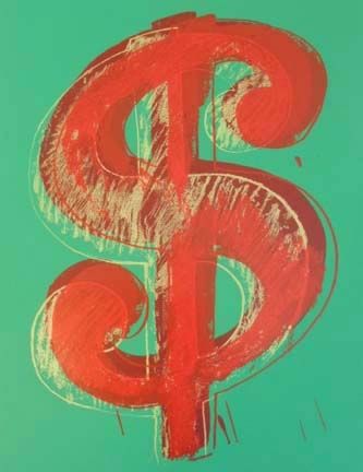 Sérigraphie Warhol - Green Dollar