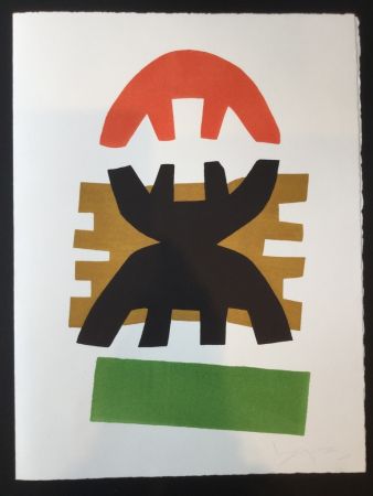 Lithographie Capogrossi - Greeting Card