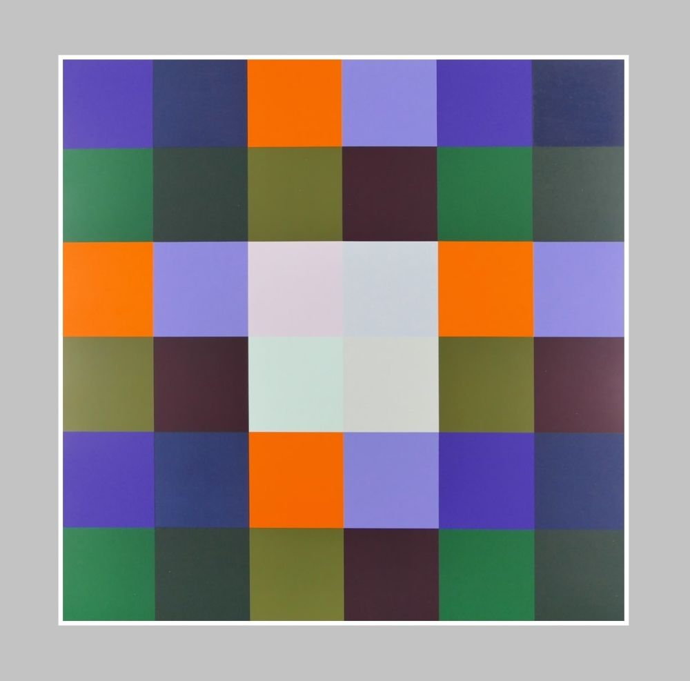 Sérigraphie Lohse - Gruppe von 8 Quadraten mit vier Rechtecken