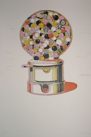 Linogravure Thiebaud - Gumball Machine