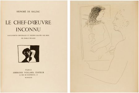 Livre Illustré Picasso - H. de Balzac. LE CHEF-D'ŒUVRE INCONNU. Eaux-fortes de Pablo Picasso (ex. sur Japon signé avec suite, reliure de Paul Bonet)