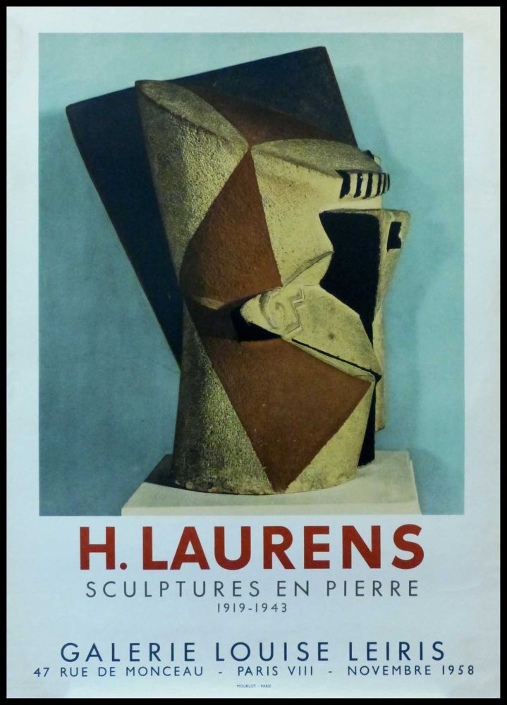 Affiche Laurens - H. LAURENS - GALERIE LOUISE LEIRIS SCULPTURES EN PIERRE 