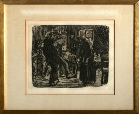 Gravure Kollwitz - Hamburger Kneipe (Hamburg Pub)