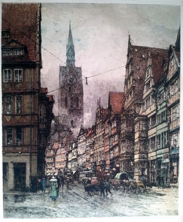 Gravure Kasimir - HANNOVER, DIE SCHMIEDESTRASSE