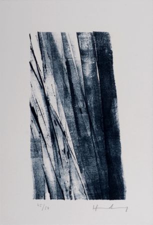 Lithographie Hartung - Hans Hartung – Gedanken (B), 1987-88 – Hand-signed!