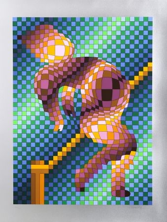 Sérigraphie Vasarely - Harlequin Sportif