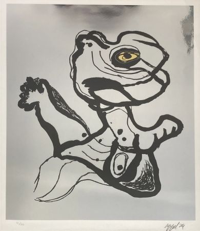 Lithographie Appel - He Woman with Golden Eye