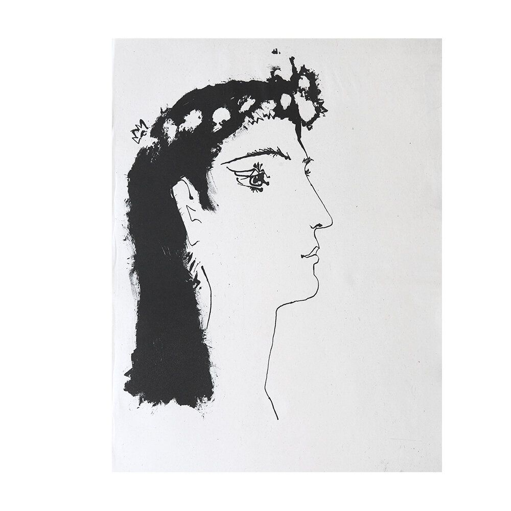 Gravure Picasso - Head of a Woman Crowned with Flowers