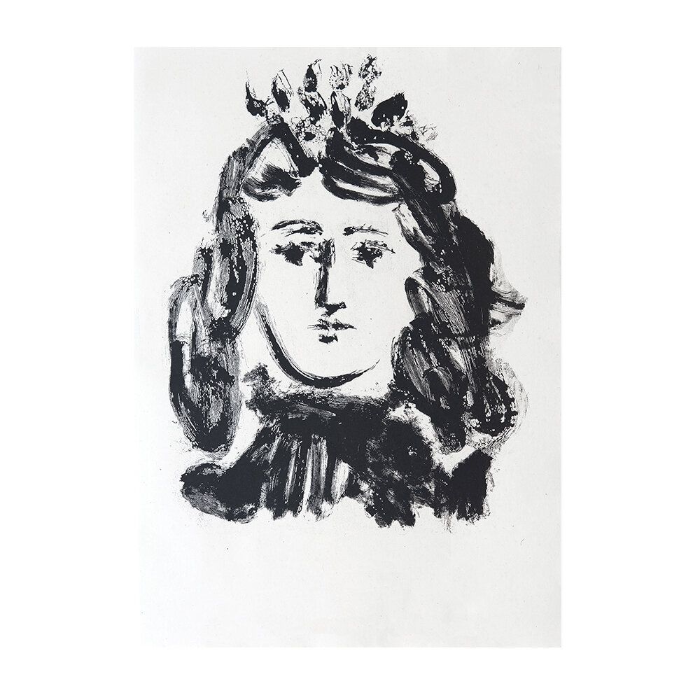 Gravure Picasso - Head of a Woman Wearing a Crown 