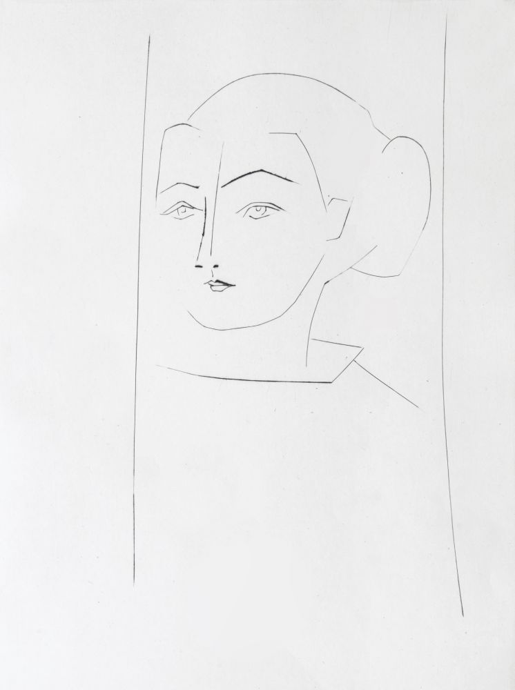 Gravure Picasso - Head of a Woman Wearing her hair in a Chignon